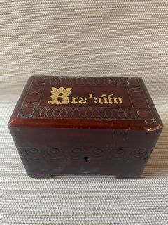 Vintage Brown Chest Box Jewelry Box made in UK
