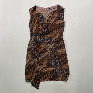 Vintage Dolce & Gabbana Cheetah Print Silk Maxi Dress