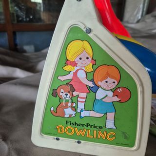 Vintage Fisher Price Bowling kids ball Toy set