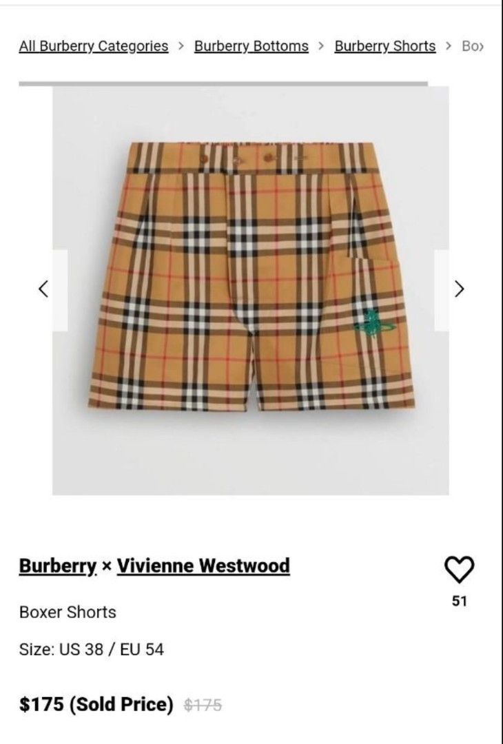 Burberry vivienne westwood shorts sales
