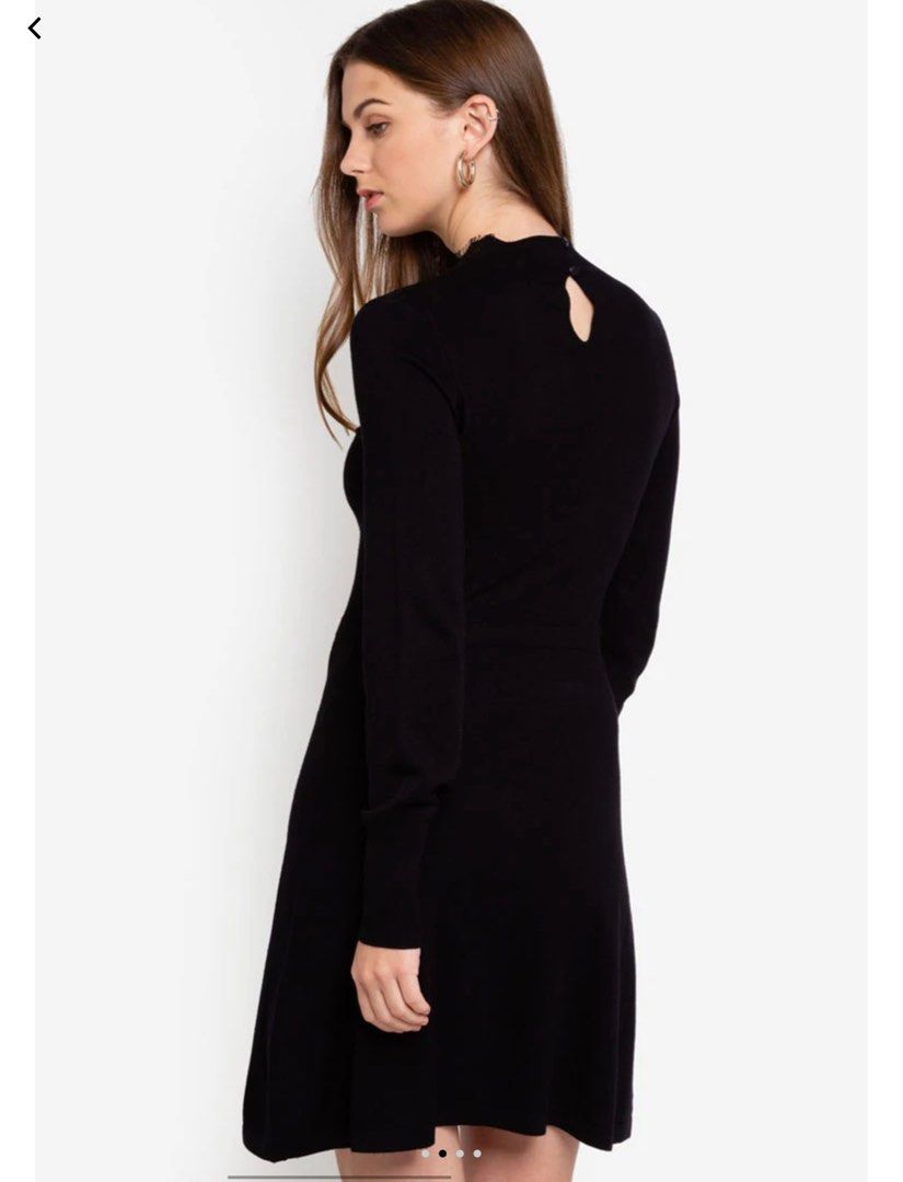 warehouse knitted dress Black knit , Women's Fashion, Dresses & Sets, Dresses on Carousell Sweater dress