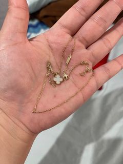 yg hk vca white mop necklace 10mm 3.16 g