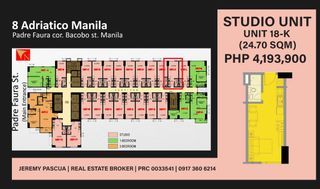 8 Adriatico Studio Condo Unit in Manila near Rizal Park & Manila Bay