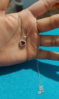 925 Silver Zirconia Heart Necklace