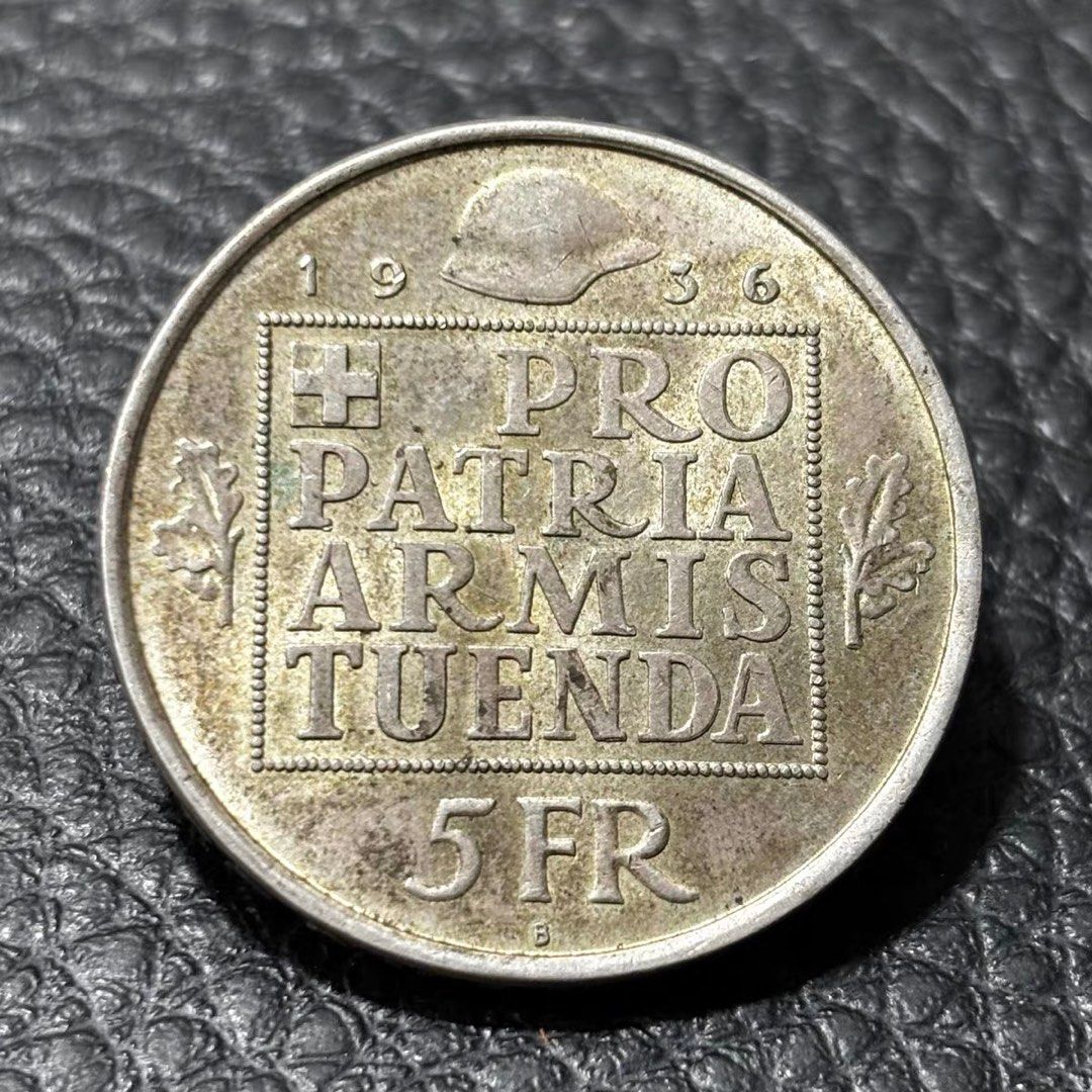 稀少- 1936年瑞士女神五法郎銀幣瑞士首款紀念幣, 興趣及遊戲, 收藏品及紀念品, 錢幣- Carousell