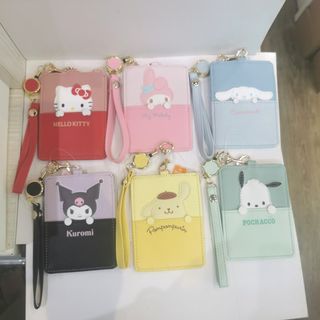 日版 現貨 Sanrio Hello Kitty Melody Cinnamoroll Kuromi Pompompurin PC狗 可伸縮證件套64210053786754110