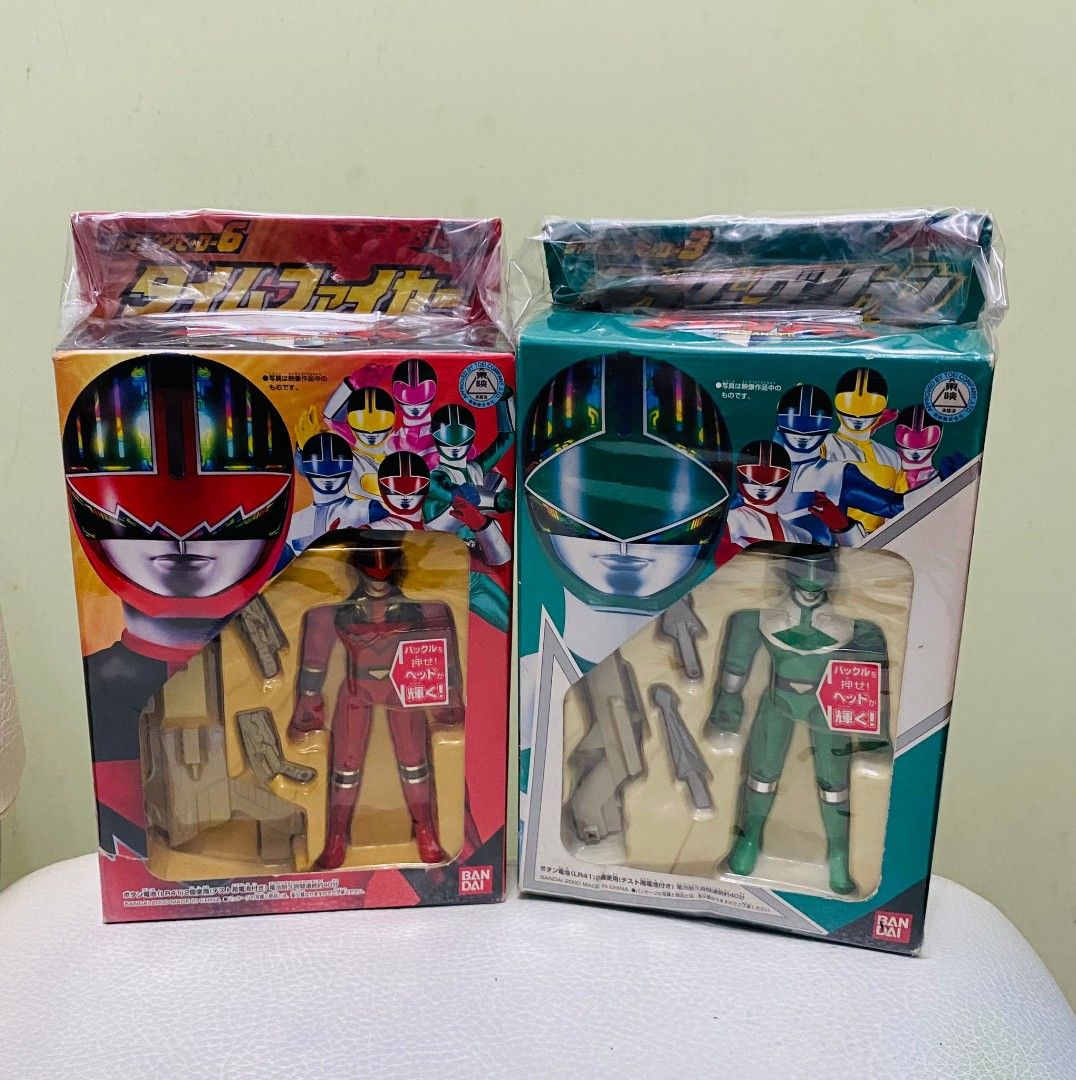 全新未開/ 懷舊玩具/ BANDAI - 未來戰隊TIMERANGER / 紅戰士＆ 綠戰士, 興趣及遊戲, 玩具& 遊戲類- Carousell