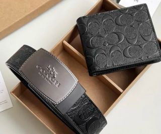 - COACH Mens Wallet and Belt Set- Perfect this Fathers Day- 3000 Each