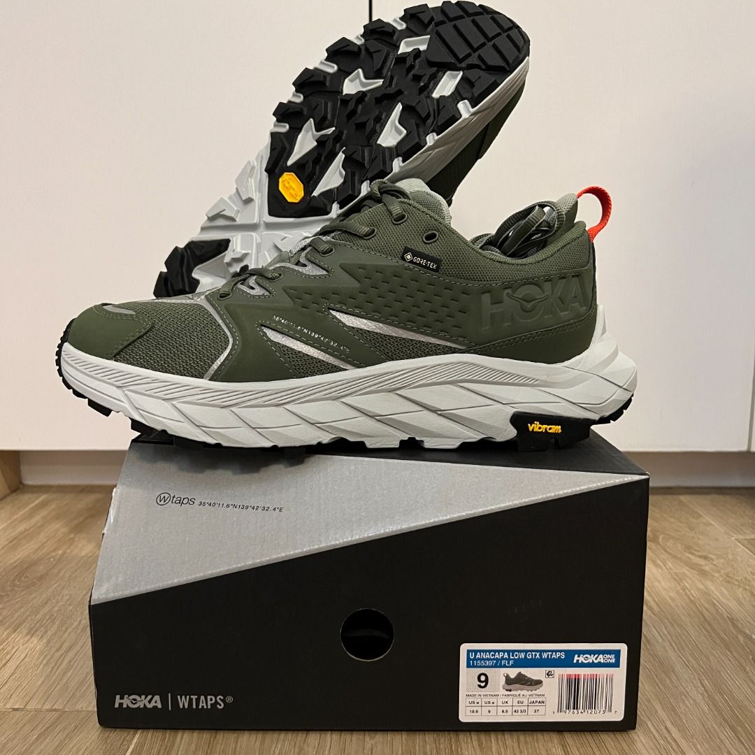現貨Wtaps x Hoka Anacapa Low GTX Gore-Tex Low olive US 9