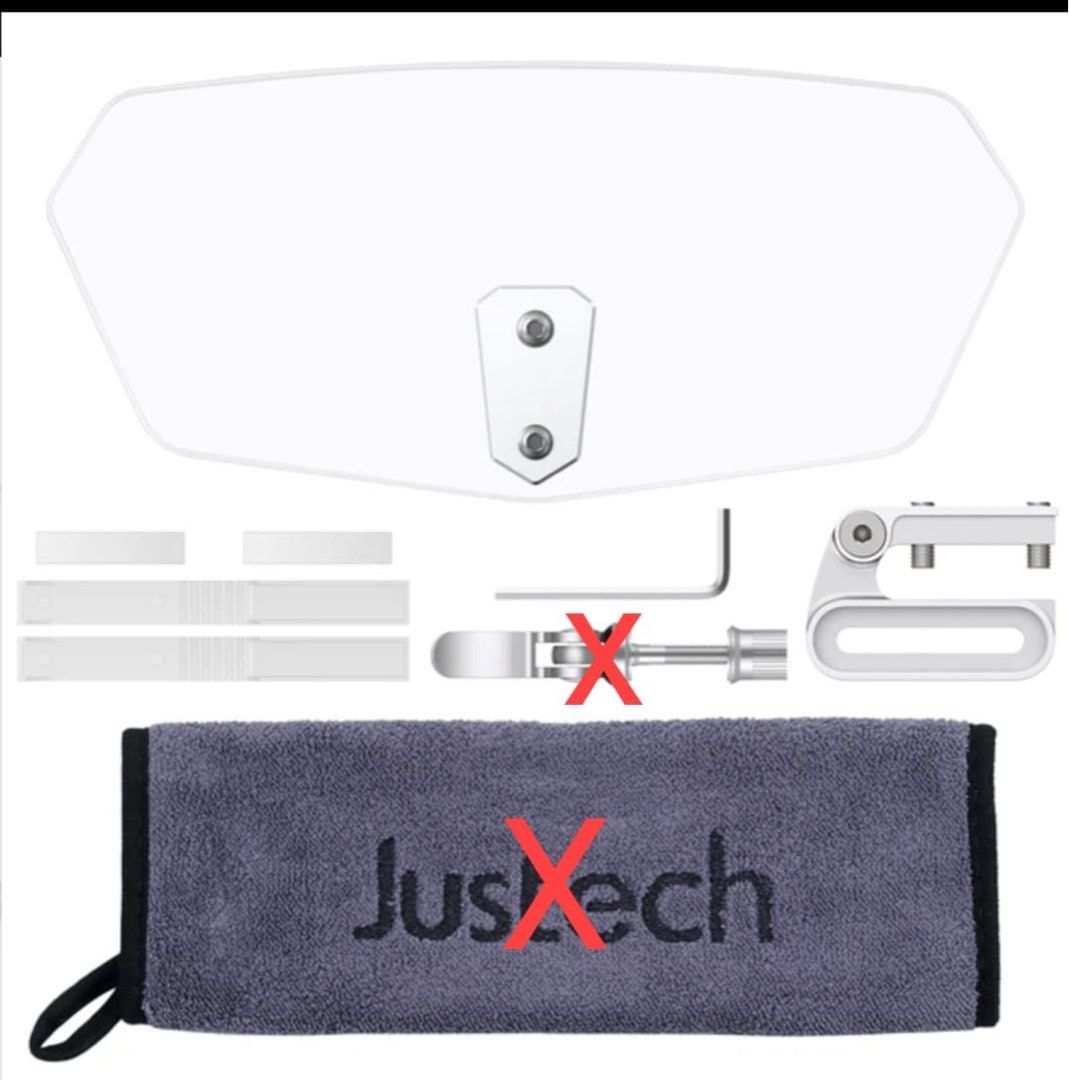 Adjustable Windscreen Wind (Category: Motorcycle Accessories) located in Singapore. Submitted by bobojoblok (Listing ID 1308634734, Image 3). Description: Justech Adjustable Windscreen Wind Deflector Universal Motorcycle Windshield For Kawasaki Honda Deflector Extension Transparent No clamp and cover.