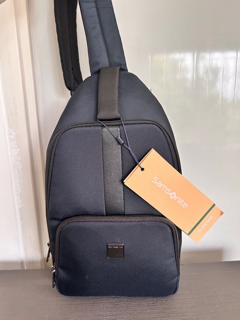 Authentic Samsonite Sling Bag (Category: Luxury Bags & Wallets) located in Cavite. Submitted by samprelovedstuff (Listing ID 1308533417, Image 1). Description: - Brand new - With tag - Never worn - Medium bag - Unisex.