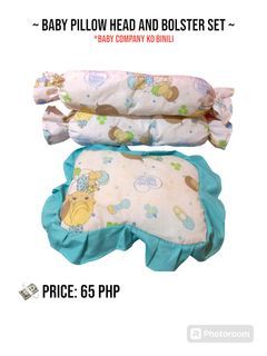 Baby Pillow Head & Bolster Set