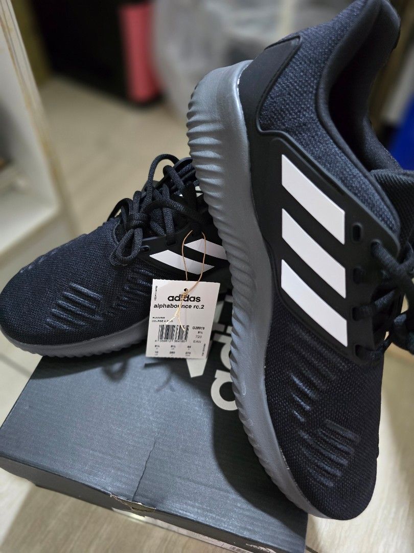 adidas gazelle silver green womens Adidas Men's Alphabounce Black Shoes (Size 46)