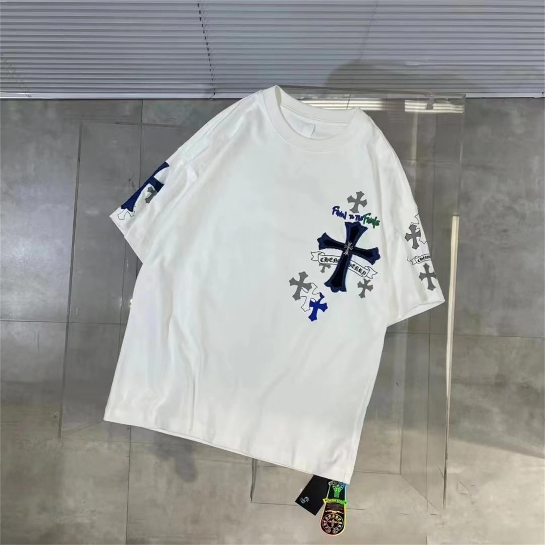 Chrome Hearts metallic logo T-shirt, Men's Fashion, Tops & Sets