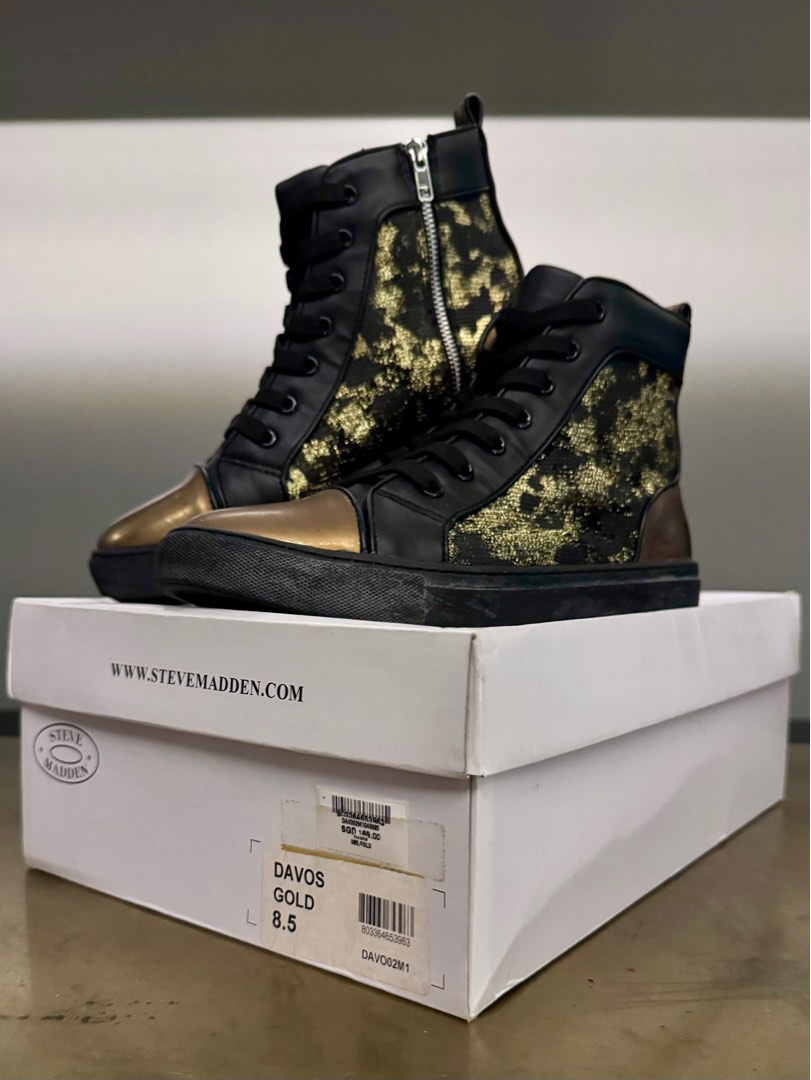 CLEARANCE Steve Madden Davos Snake Skin High Tops Size US8.5 UK7.5 EU41.5 26.5cm Luxury Sneakers Footwear on Carousell
