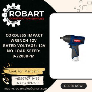 CORDLESS IMPACT WRENCH 12V  RATED VOLTAGE: 12V NO LOAD SPEED: 0-2200RPM