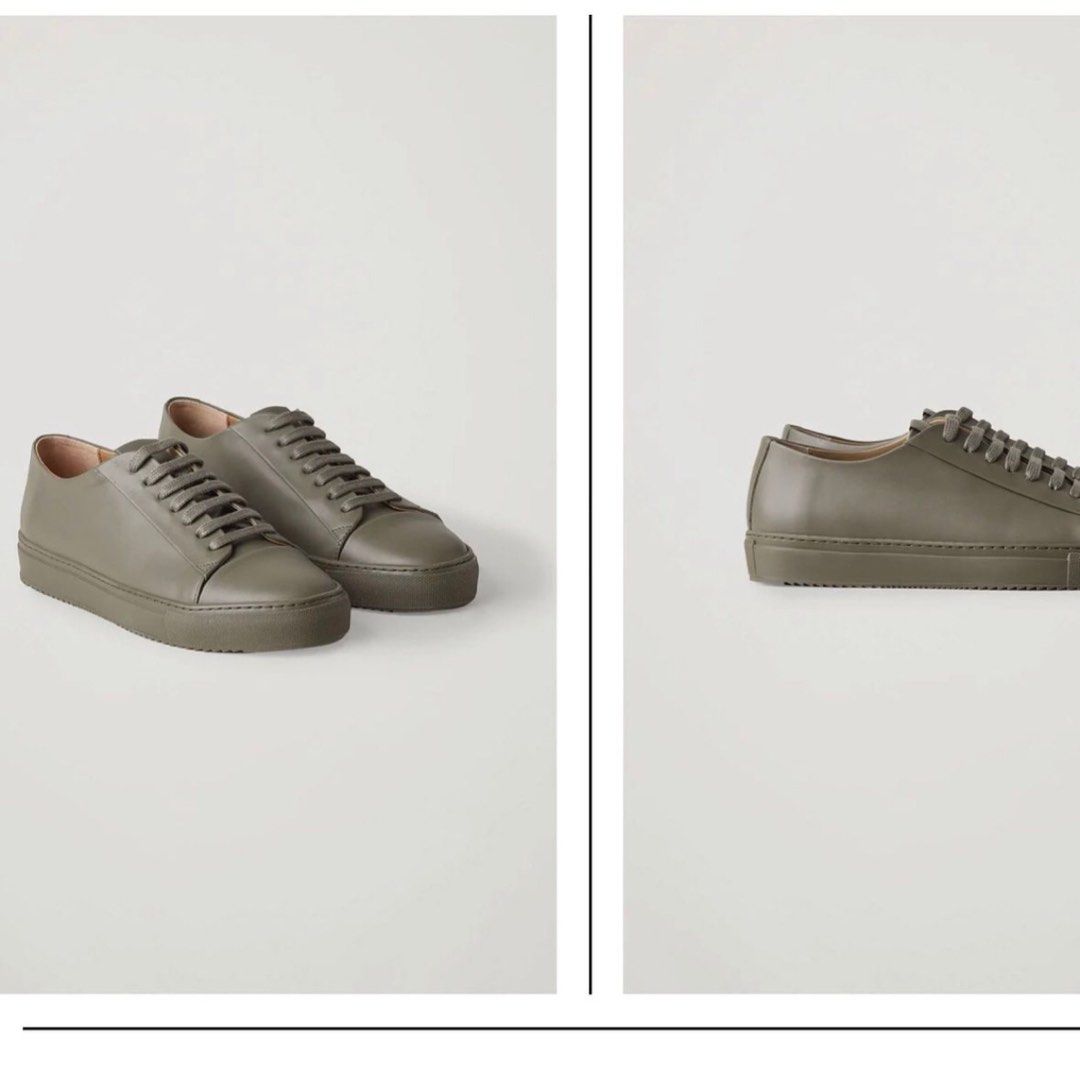 COS thick soled Leather in Grey Men s Fashion Footwear Casual Shoes on Carousell