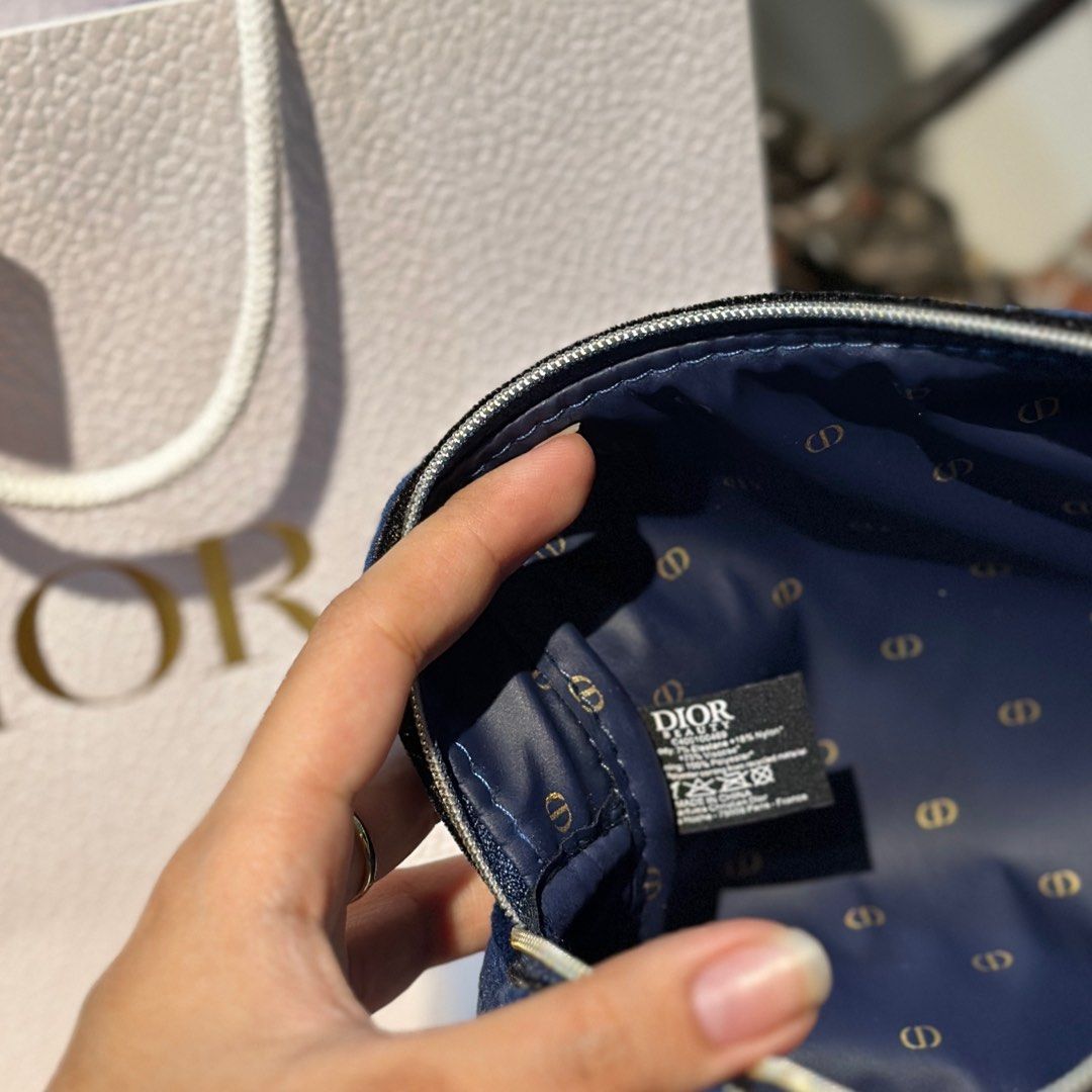 DIOR VELVET BLUE POUCH 💙 (Category: Luxury Bags & Wallets) located in Rizal. Submitted by thetopspotfashionboutique (Listing ID 1308655429, Image 2). Description: - WITH INNER TAGS / ETIKETA - COMPLIMENTARY GIFT / GIFT WITH PURCHASE - WITH ORIGINAL DIOR PAPERBAG - ORIGINAL BOX INCLUDED Measurement: 17x13x6 .
