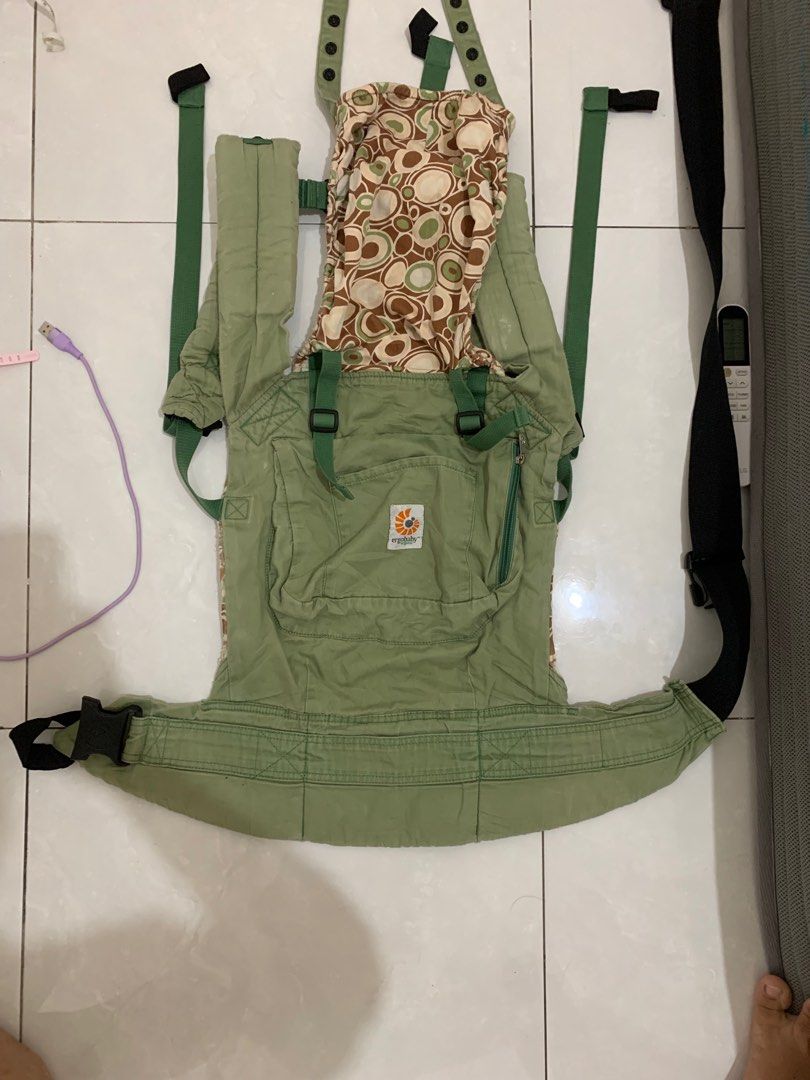 Ergo Baby ORIGINAL Ergo Backpack Ergobaby BABY CARRIER Organic Collection GREEN RIVER ROCK HARGA MURAH KHUSUS WARNA INI NEWBORN 3.2kg with infant