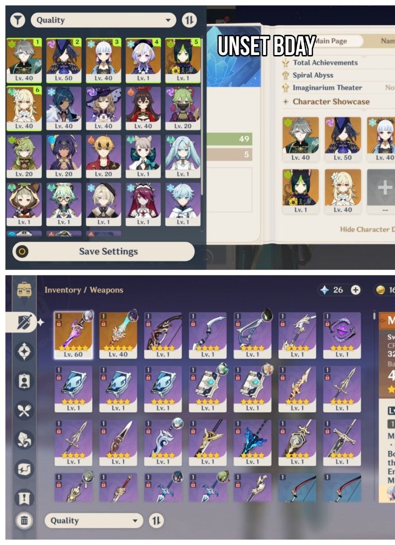 Genshin Impact account (Category: Others) located in Cabanatuan. Submitted by zeroshopp (Listing ID 1308528880, Image 1). Description: .