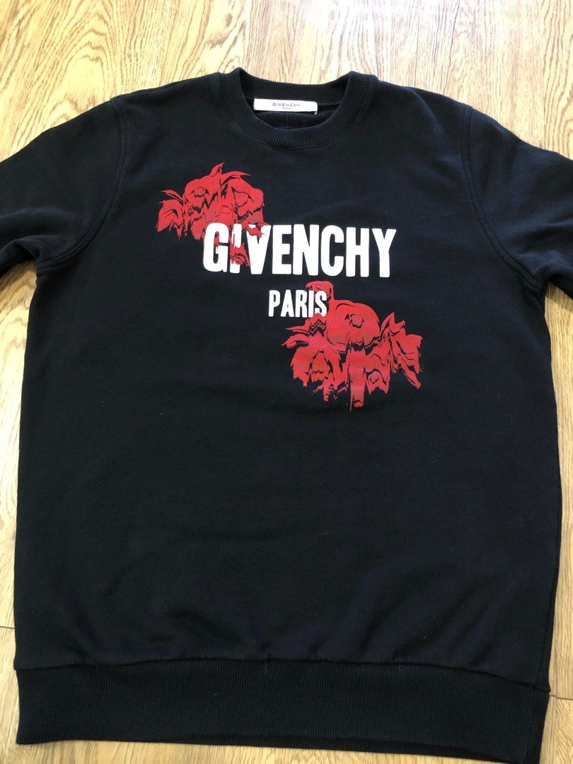 Givenchy roses black sweatshirt