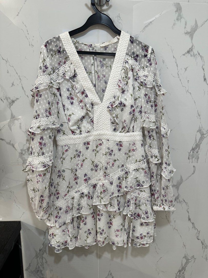 La Maison Talulah Reminisce Long Sleeve Floral Mini Dress