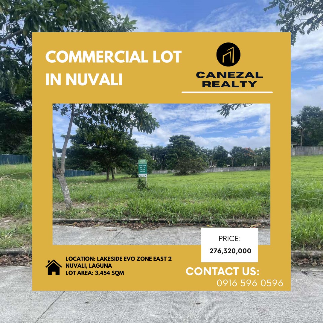 Lakeside Evozone East II Commercial Lot, at 3,454 SQM Lot Area in
