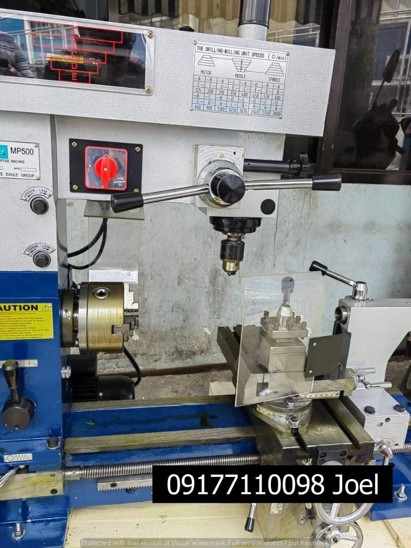 Multipurpose Machine (Lathe Milling Drilling Machine ) (Category: Construction & Building Materials) located in Manila. Submitted by joeyroque09 (Listing ID 1308562287, Image 2). Description: Multipurpose Machine (Lathe Milling Drilling Machine ) Model : MP500.