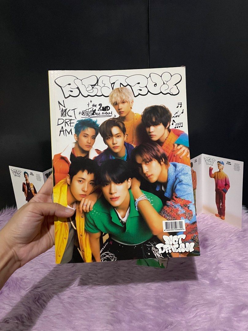 NCT Dream Beatbox Album (New school version) (Category: K-Wave Merchandise) located in Quezon City. Submitted by yu_nice (Listing ID 1308647197, Image 1). Description: NCT Dream Beatbox Album -New school version -Photobook -Folded Postcard -CD-R -Photocard (Jeno).