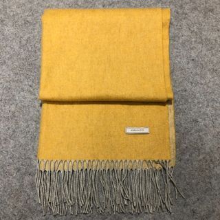 NINA RICCI Wool Yellow Woven Scarf Coastal Red Knitted Knit Muffler Fringe Tassel Scarf Scarves Winter Snow