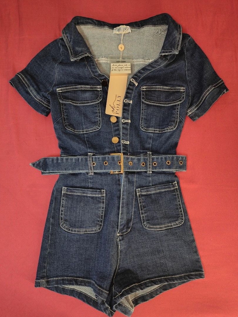 Denim playsuit oh polly deals