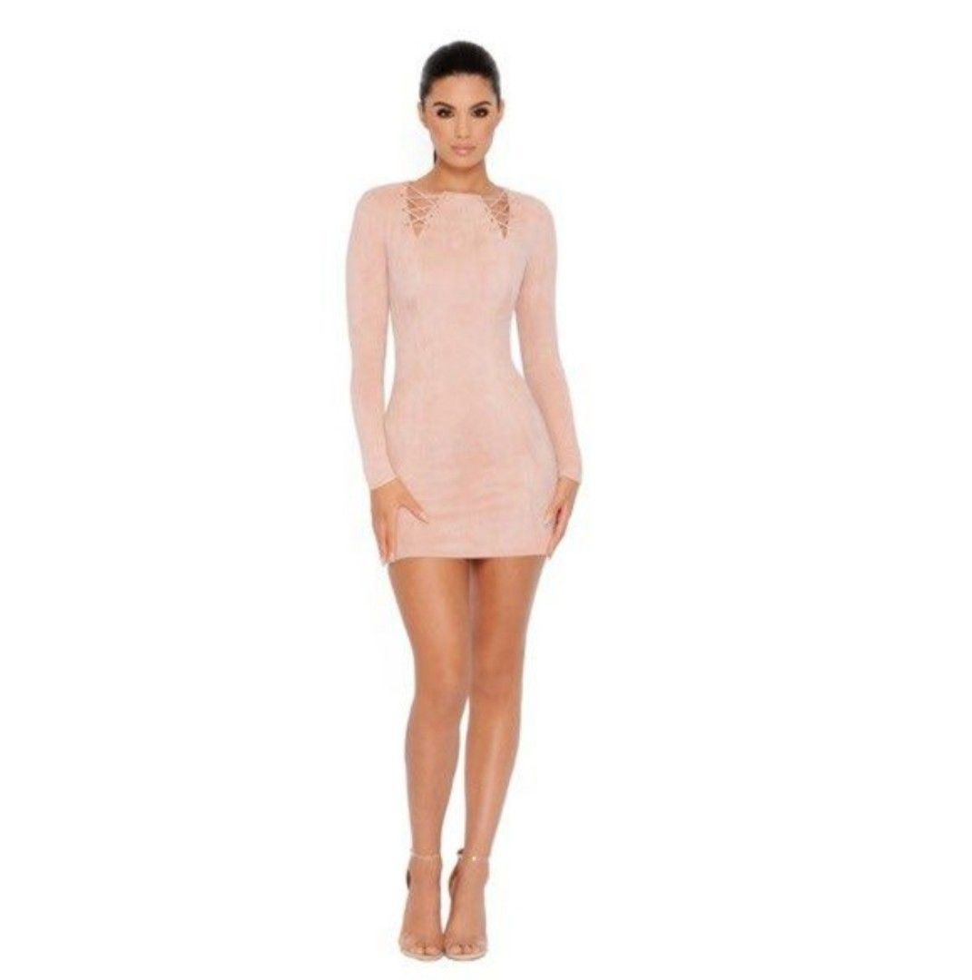 oh polly pink suede dress Pink Oh Polly Suede Dress Oh Polly Square Neck Lace Mini Dress In Dusty  Rose ASOS