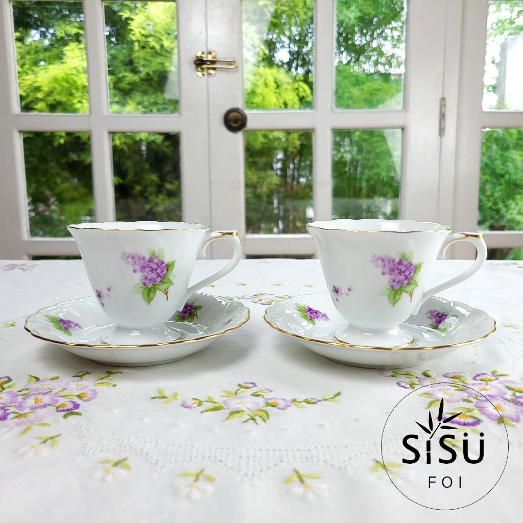 Okura Dunbury Mint 2 Duos (Category: Coffee & Tea Tableware) located in Zamboanga. Submitted by sisufoi (Listing ID 1308535654, Image 2). Description: Okura Dunbury Mint 2 Duos ☕︎ Like New (Unused) ☕︎ Gold Intact Size: Cup (D - 3.5" ; H - 3") Saucer (D - 5.5") Php 980.00.