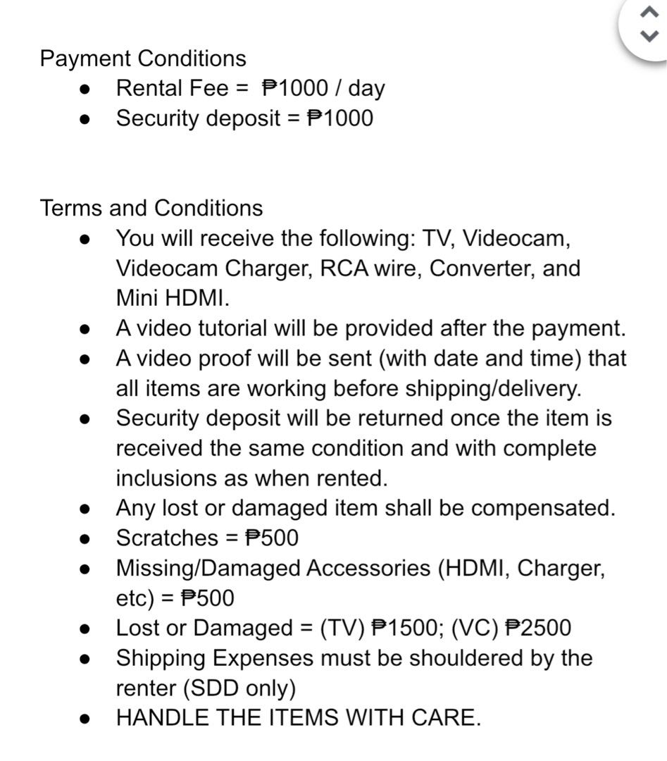 RENT VIDEO CAM AND TV (Category: TV) located in Del Monte. Submitted by nikolndr (Listing ID 1302533703, Image 2). Description: TV and Video Cam for rent 📹📺 for cupsleeve / events / photoshoots dm of interested! wtr ph.