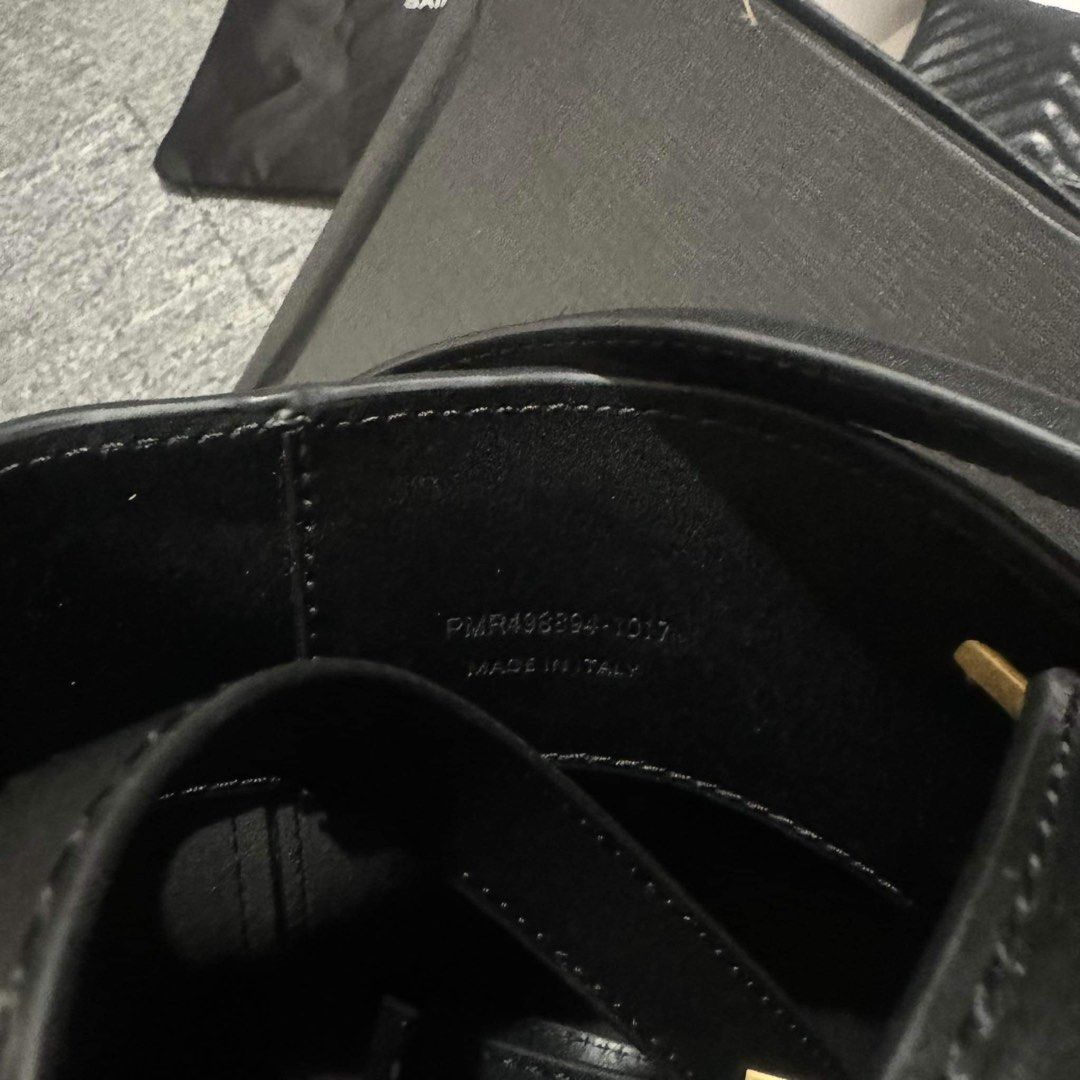 Saint Laurent Black Leather Bucket (Category: Luxury Bags & Wallets) located in Tarlac. Submitted by thrift2tarlac (Listing ID 1308609738, Image 3). Description: Good as new 💎.