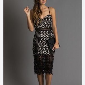 Arabella lace midi dress shop