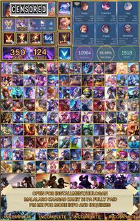 SEMI LUXURY MOBILE LEGENDS / ML ACCOUNT (ALSO AVAILABLE FOR INSTALLMENT) #057