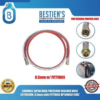 SHINMAX JAPAN HIGH-PRESSURE WASHER HOSE EXTENSION, 8.5mm with FITTINGS BP160KGF/CM2