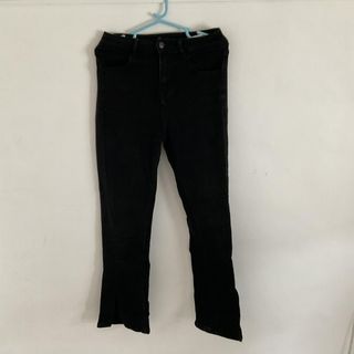 solid black flare jeans