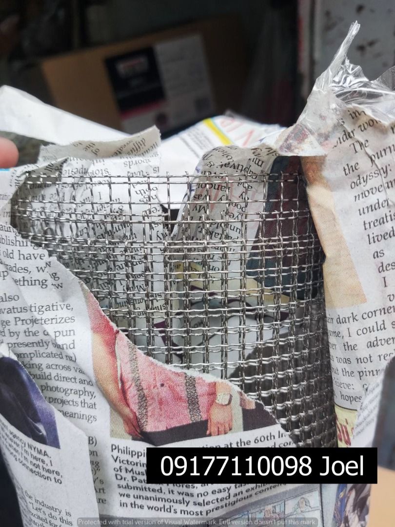 Ss Woven Wire Mesh (Category: Construction Tools & Equipment) located in Manila. Submitted by joeyroque09 (Listing ID 1308565800, Image 3). Description: Ss Woven Wire Mesh Crimp Type Specs: #5.