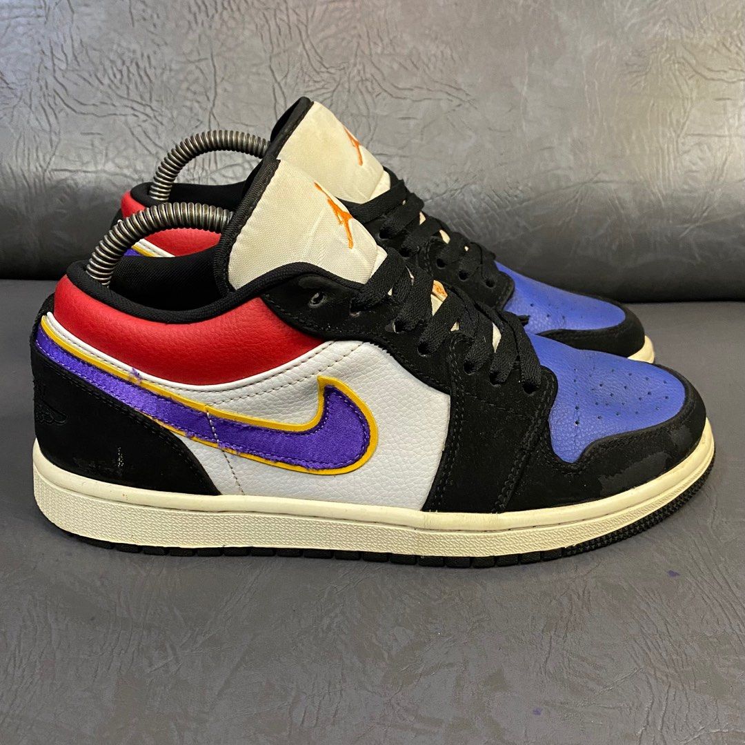 Sz40 Nike Air Jordan Low Lakers Top Sepatu Second, Fesyen Pria