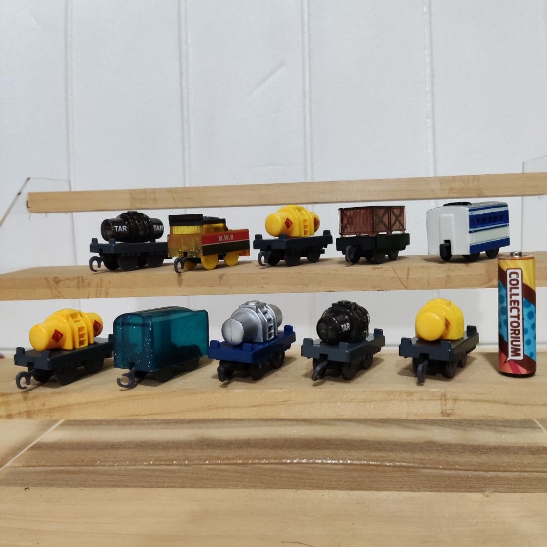 T-ARTS Thomas and Friends Mini Trains (Category: Vehicle & Diecast Models) located in Calauag. Submitted by renzo649 (Listing ID 1248890846, Image 3). Description: T-ARTS and other brand Mini Thomas the Tank Engine and Friends Trains Declare: Some pieces have broken pieces but otherwise can still function Material: Plastic Condition: 2nd-hand. As is. Please manage your expectations. Price: P40 Each or 3 for P100 FB: @thecollectoriumph.