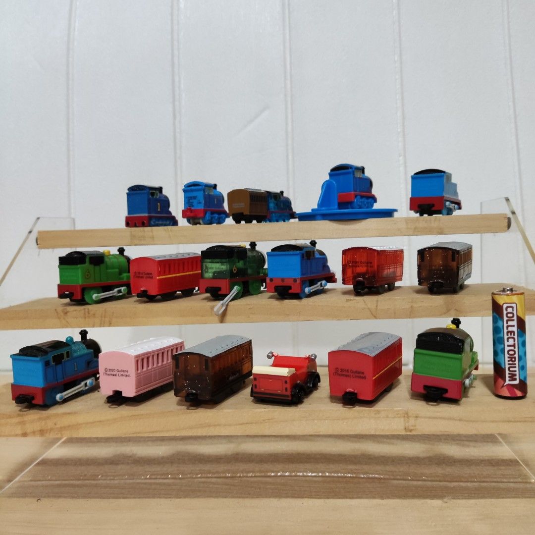 T-ARTS Thomas and Friends Mini Trains (Category: Vehicle & Diecast Models) located in Calauag. Submitted by renzo649 (Listing ID 1248890846, Image 2). Description: T-ARTS and other brand Mini Thomas the Tank Engine and Friends Trains Declare: Some pieces have broken pieces but otherwise can still function Material: Plastic Condition: 2nd-hand. As is. Please manage your expectations. Price: P40 Each or 3 for P100 FB: @thecollectoriumph.