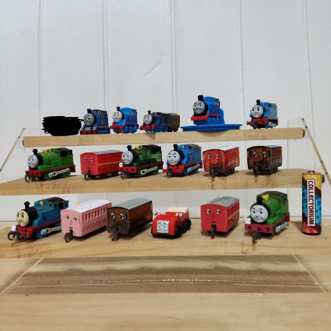 T-ARTS Thomas and Friends Mini Trains (Category: Vehicle & Diecast Models) located in Calauag. Submitted by renzo649 (Listing ID 1248890846, Image 1). Description: T-ARTS and other brand Mini Thomas the Tank Engine and Friends Trains Declare: Some pieces have broken pieces but otherwise can still function Material: Plastic Condition: 2nd-hand. As is. Please manage your expectations. Price: P40 Each or 3 for P100 FB: @thecollectoriumph.