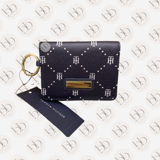 TOMMY HILFIGER SMALL BLACK/WHITE BIFOLD WALLET