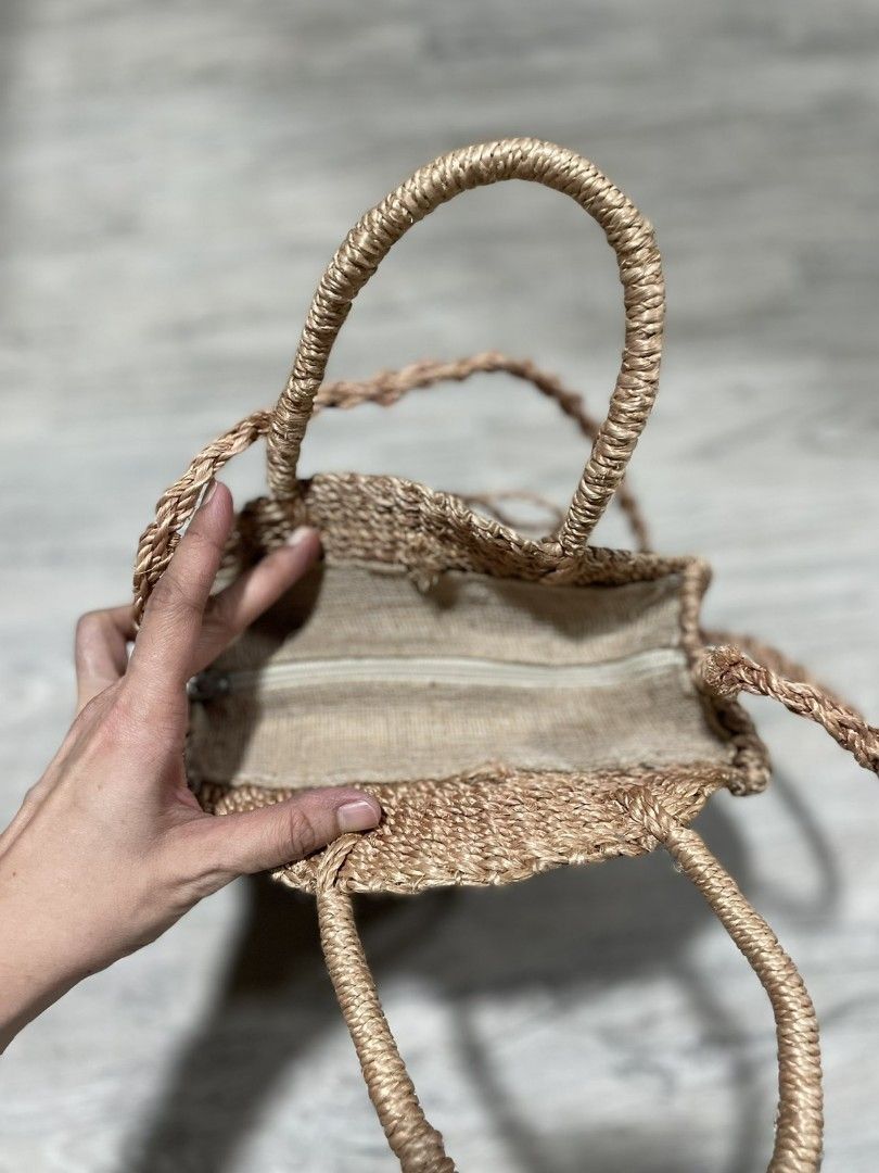 Unbranded Crossbody bag with handle rattan native round Women s Fashion Bags Wallets Cross body Bags on Carousell