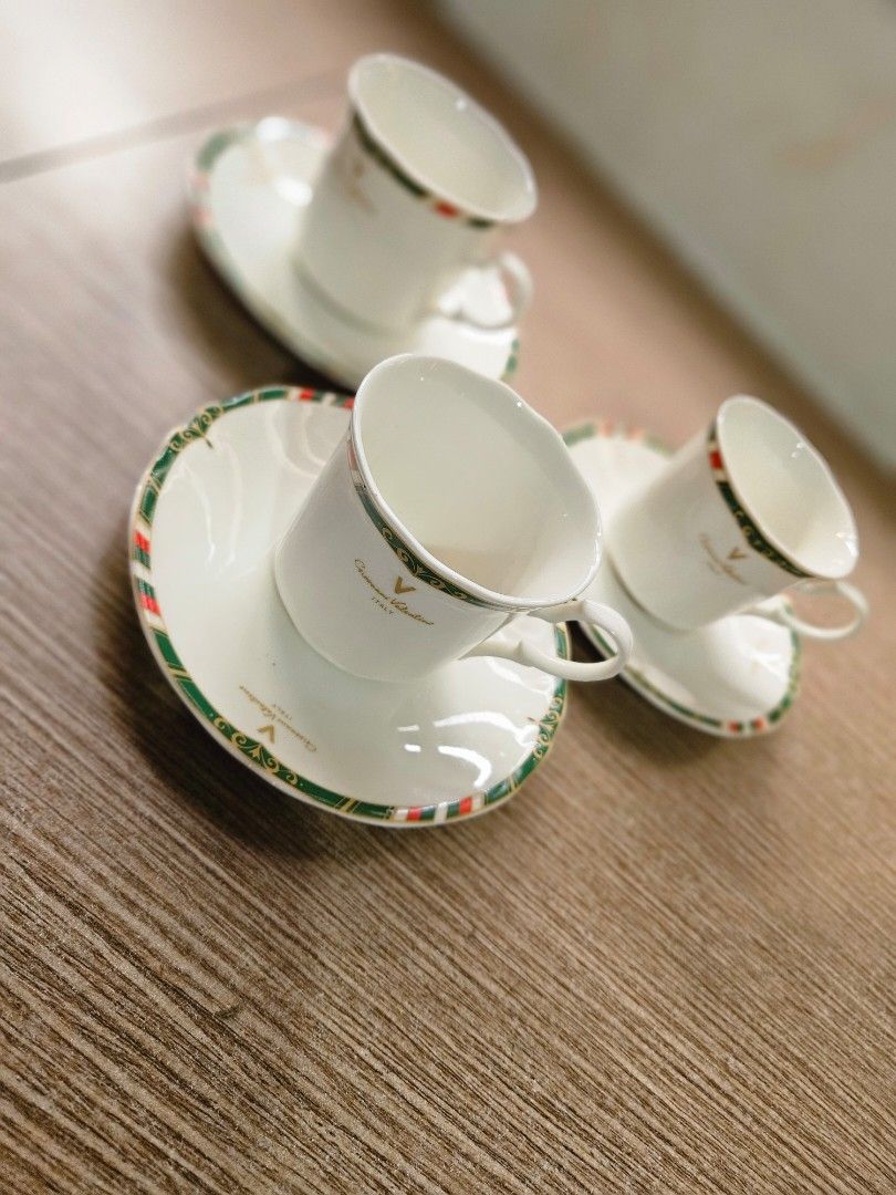 Valentino Cup & Saucer (Duo) (Category: Coffee & Tea Tableware) located in Rizal. Submitted by missytin (Listing ID 1308660154, Image 2). Description: P1,000 per duo take all (3 SETS) for Php2,500 FIRM ON PRICE NO LOW BALLERS GCASH PICK UP TAYTAY RIZAL VIA LALAMOVE OR LBC.