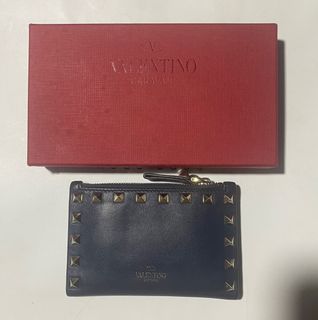 Valentino Garavani Rockstud Card Holder with zip wallet
