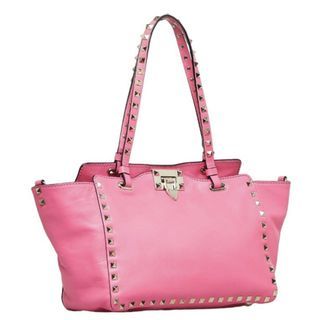 Valentino Pink Rockstud Medium Tote Bag