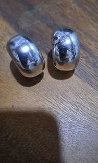 Vintage clip silver tone Monet earrings